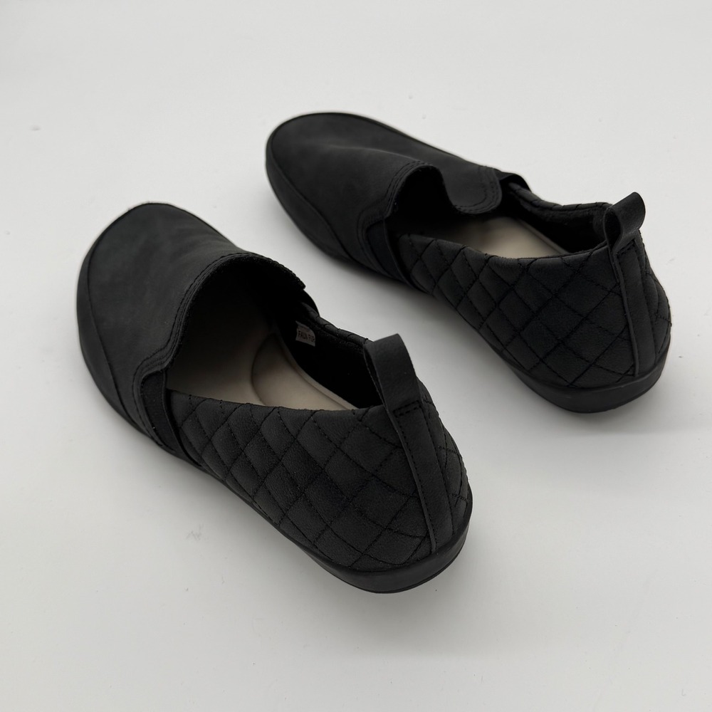JSport by Jambu Lisa Black Quilted Memory Foam Slip On Loafer Shoes Womens 10M